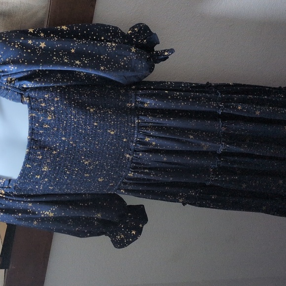 ✨ Ivy City Co Starry Nights Dress In Dark Blue And Gold Size XL - Picture 9 of 9